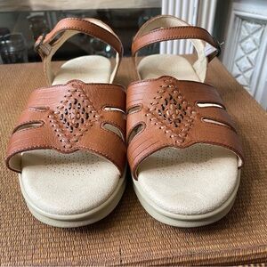 SAS TAN LEATHER Huarache Quarter Strap Sandals 8.5 new